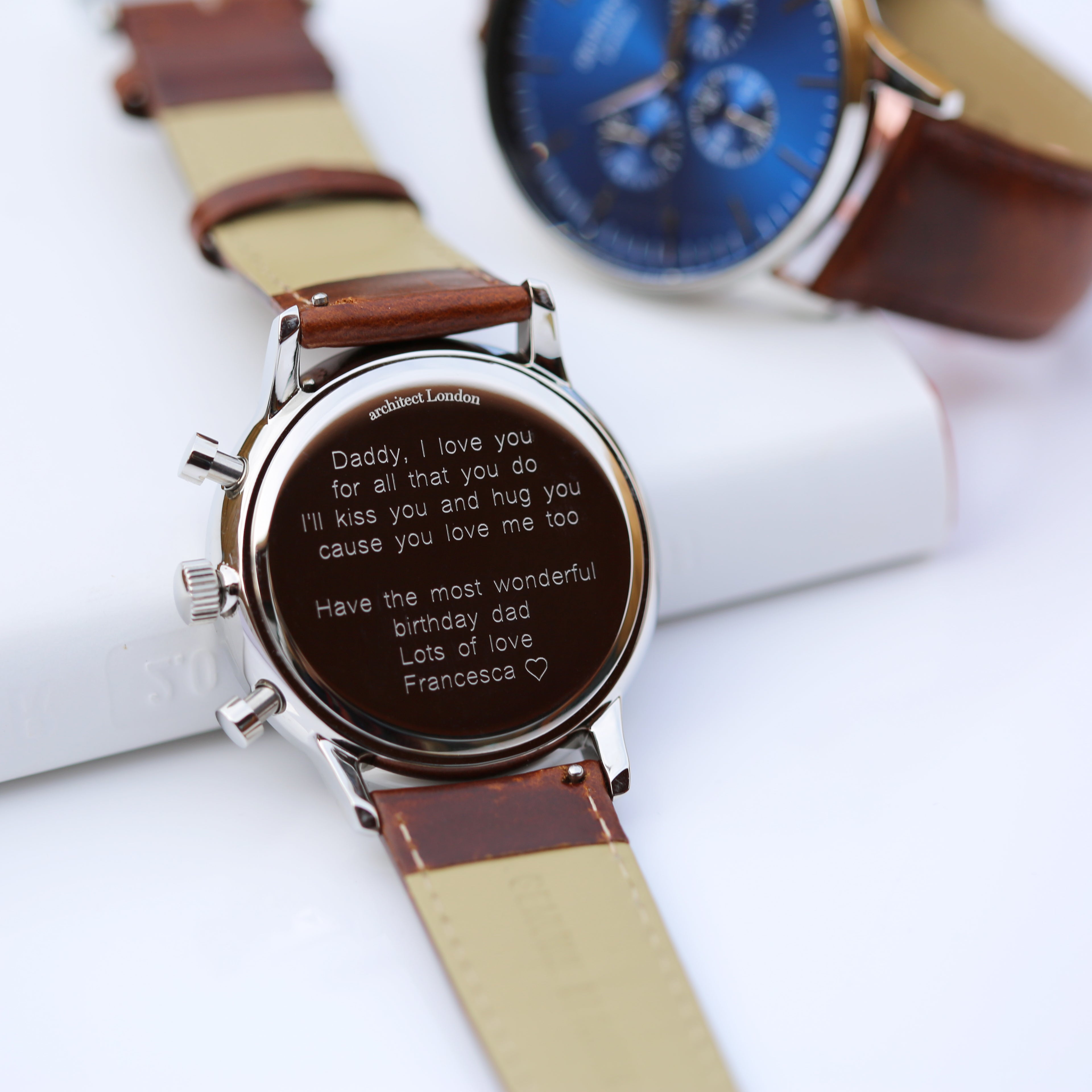 Modern Font Engraved Watches