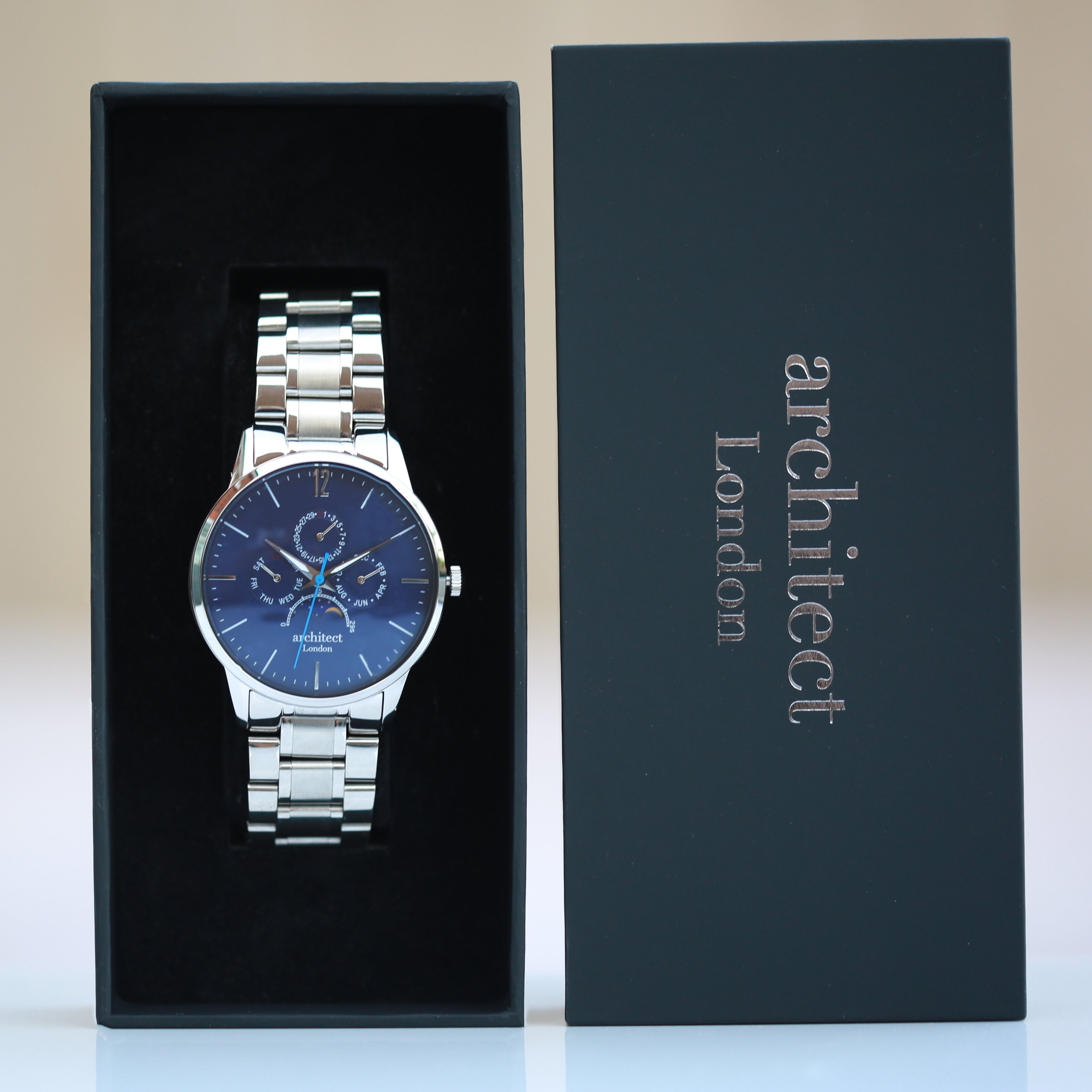 Men's Architect Apollo Blue - Handwriting Engraving - Wear We Met