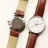 Contactless Payment Watch - Men's Architect Zephyr + Walnut Strap + Modern Font Engraving - Wear We Met
