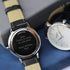 Ladies Architēct Blanc Silver Bezel - Modern Font Engraving + Black Strap - Wear We Met
