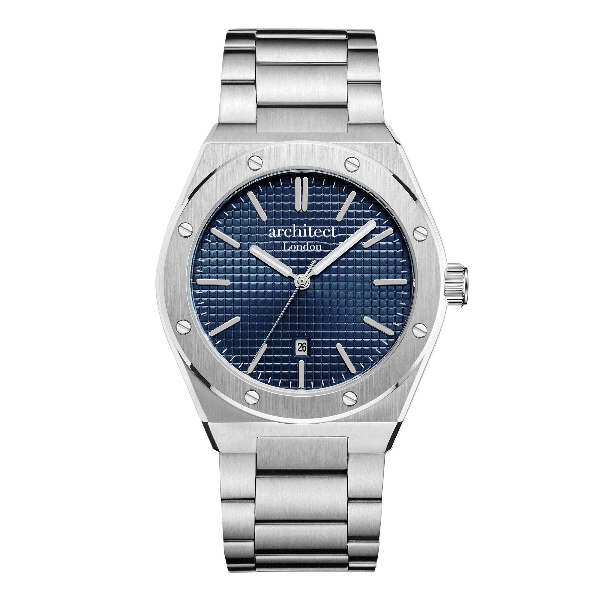 Personalised Men’s Watch – Architect London - Borough Collection - Mayfair (Deep Blue Dial) - Wear We Met
