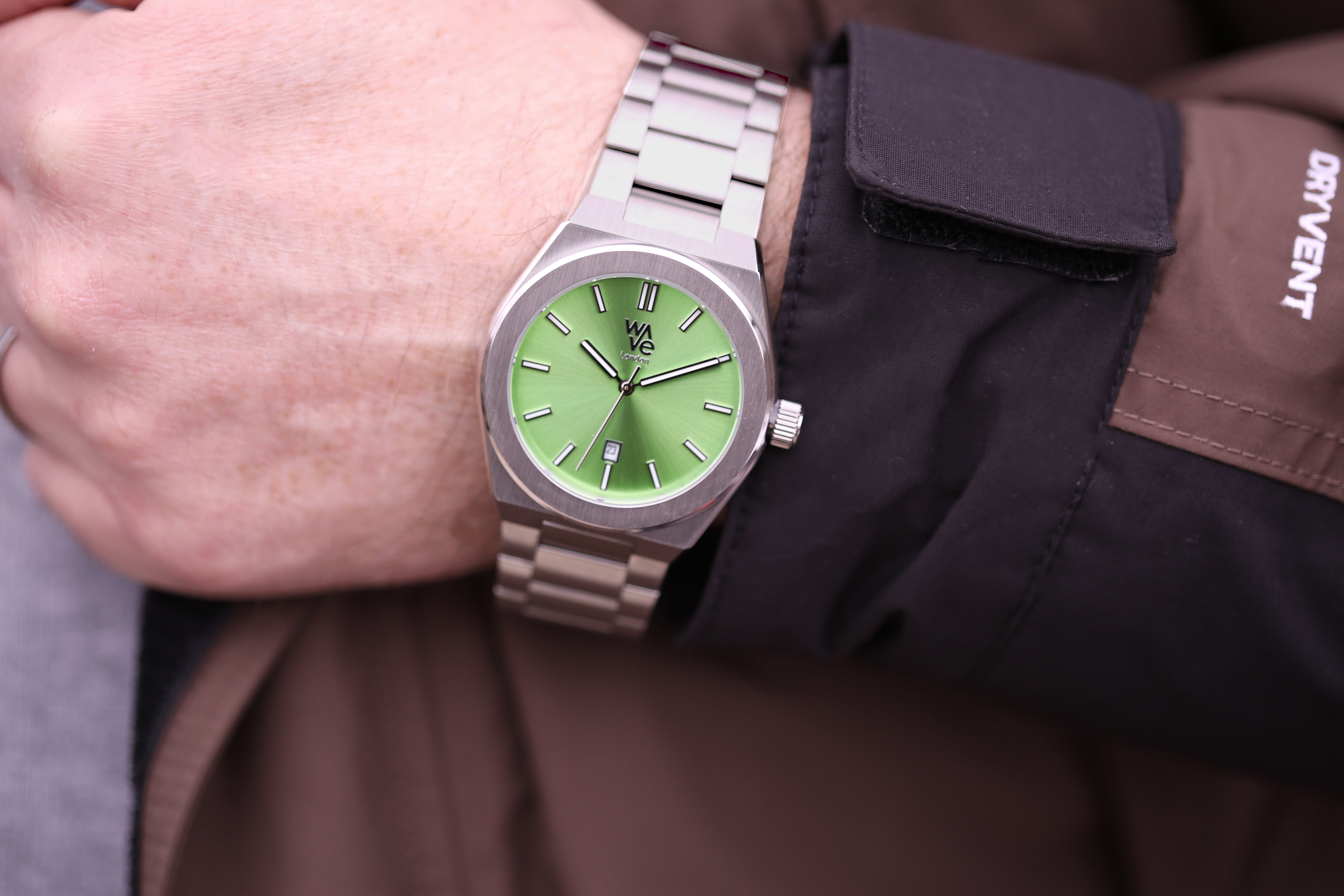 Wave by Architect in Lime Surge - Handwriting Engraving - Wear We Met