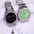 Wave by Architect in Lime Surge - Handwriting Engraving - Wear We Met
