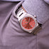 Wave by Architect Watch in Peach Breeze - Modern Font Engraving - Wear We Met