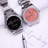 Wave by Architect in Peach Breeze - Handwriting Engraving - Wear We Met