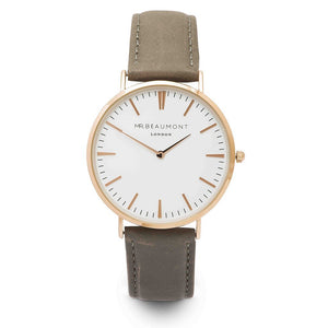 Own Handwriting Mr Beaumont Men's Grey Gold Bezel Watch - Wear We Met