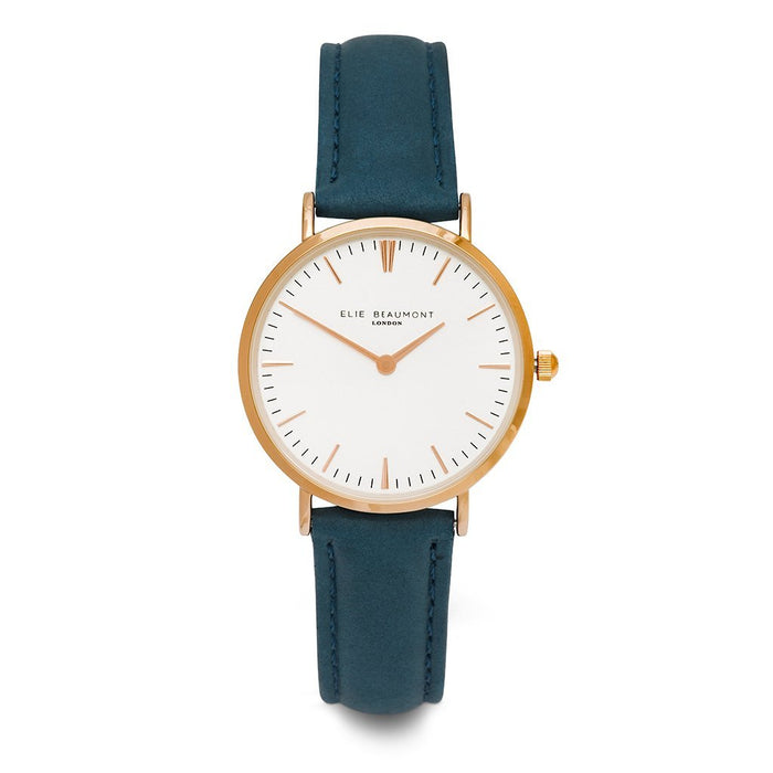 Small Elie Beaumont Personalised Oxford Blue Ladies Watch