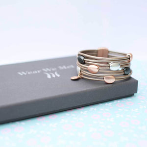 Leather Pebble Bracelet - Wear We Met