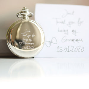 Own Handwriting Dual Opening Pocket Watch - Wear We Met