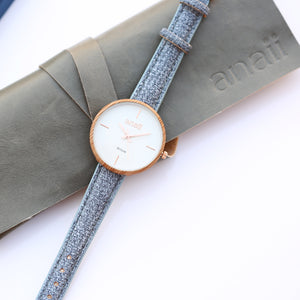 Handwriting Engraving Anaii Watch - Lake Blue - Wear We Met