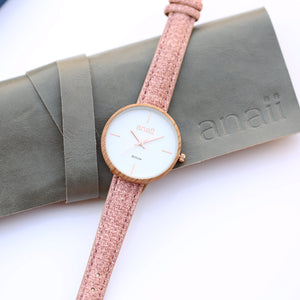 Handwriting Engraving Anaii Watch - Sweet Pink - Wear We Met