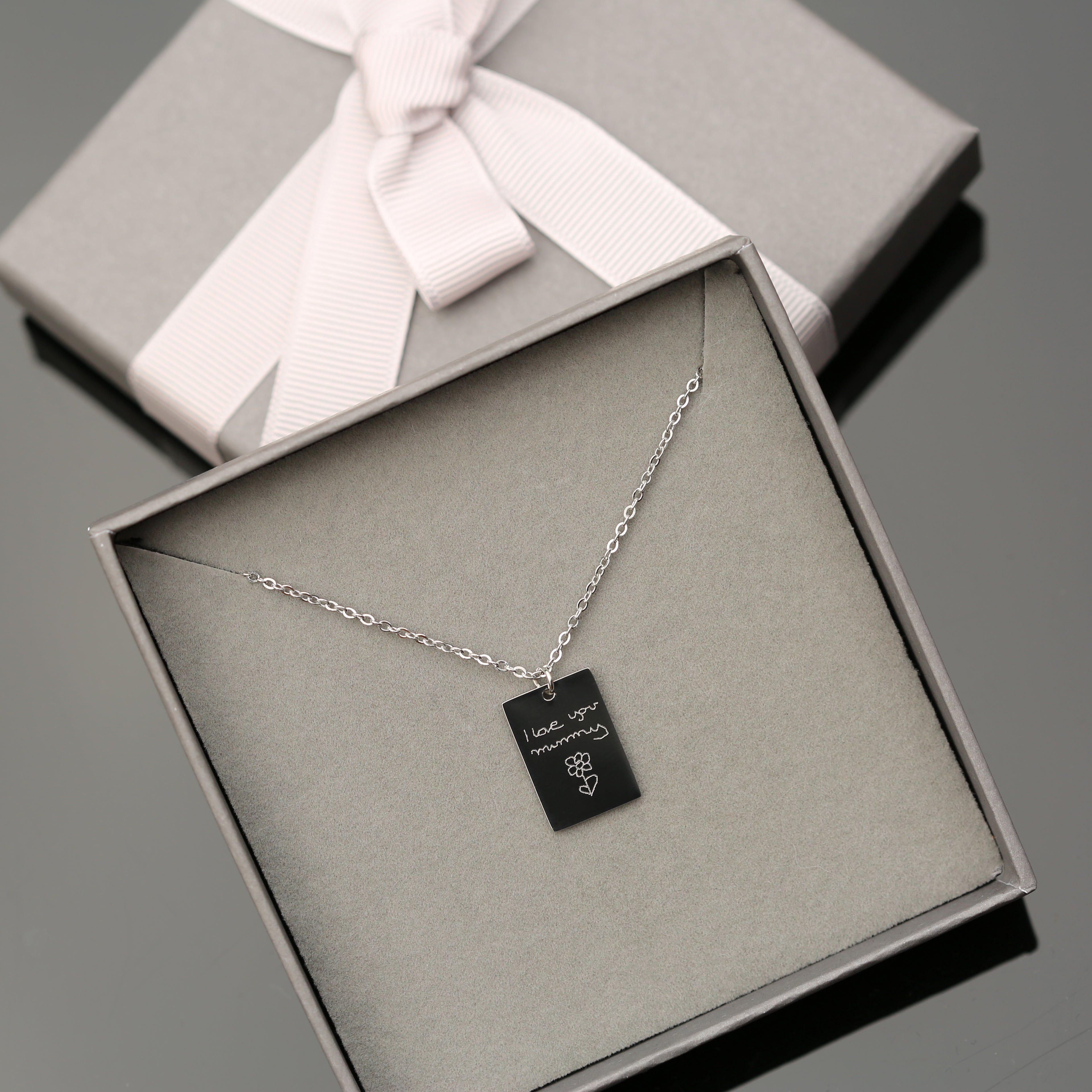 Dazzle Personalised Necklace - Own Handwriting Engraving - Wear We Met
