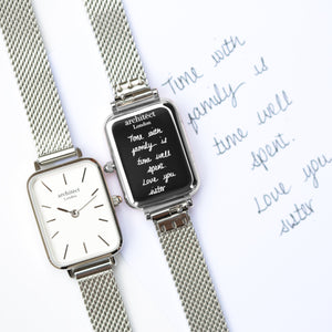 Ladies Architēct Lille - Cloud Silver - Handwriting Engraving - Wear We Met