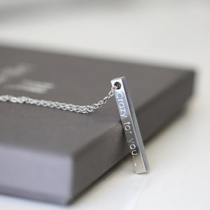 Personalised Bar Necklace - Wear We Met