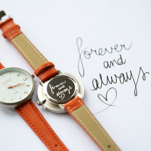 Personalised Anaii Watch Handwriting Engraving Blush Red - Wear We Met