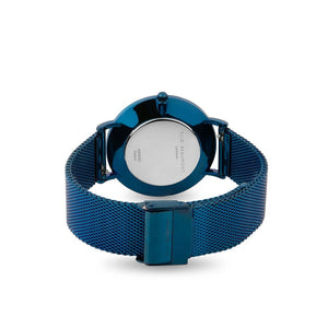 Personalised Minimalist Watch Elie Beaumont Electric Blue - Wear We Met