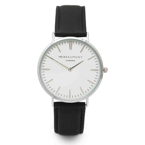 Mr Beaumont London Engraved Watch In Black - Wear We Met