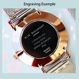 Personalised Minimalist Watch Elie Beaumont Electric Blue - Wear We Met