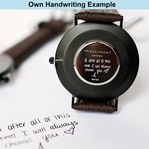 Own Handwriting Small Elie Beaumont Dark Grey Ladies Watch - Wear We Met