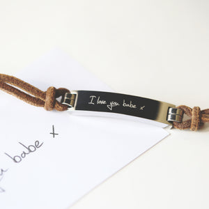 Men's Leather Tan Bracelet - Wear We Met