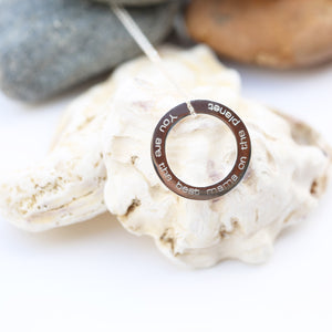 Sterling Silver Halo Necklace - Wear We Met