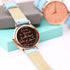 Ladies Architēct Coral - Handwriting Engraving + Light Blue Strap - Wear We Met