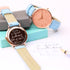 Ladies Architēct Coral - Handwriting Engraving + Light Blue Strap - Wear We Met
