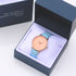 Ladies Architēct Coral - Handwriting Engraving + Light Blue Strap - Wear We Met