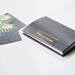 Engraved Business Card / Credit Card Holder - Wear We Met