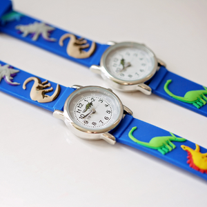 Engraved Kids 3D Dinosaur Watch - Blue - Wear We Met