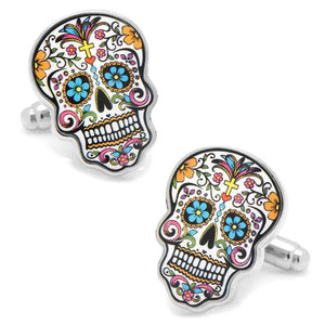 Skull Cufflinks + Engraved Box - Wear We Met